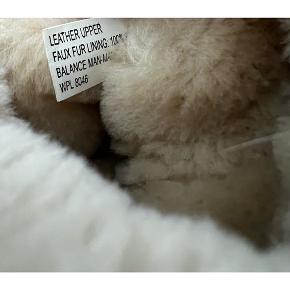 Style & Co Witty Leather Chestnut Brown Mid Calf Cream Faux Fur Winter Boots 8 - Picture 13 of 13